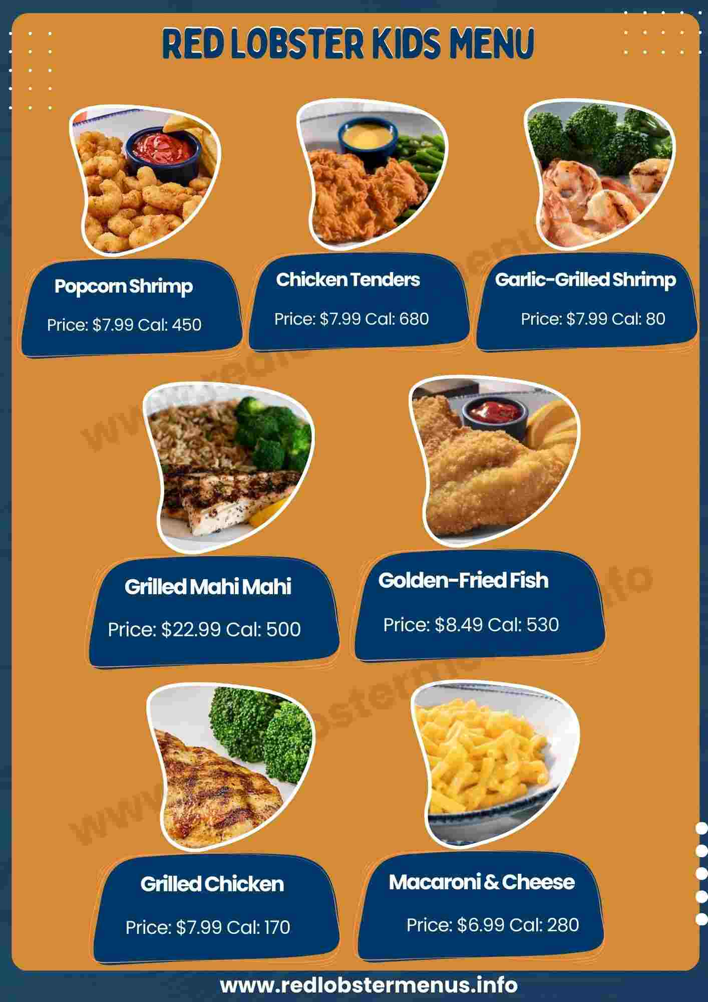 Red Lobster Kids Menu