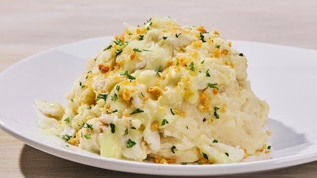 Crab-Topped Mashed Potatoes